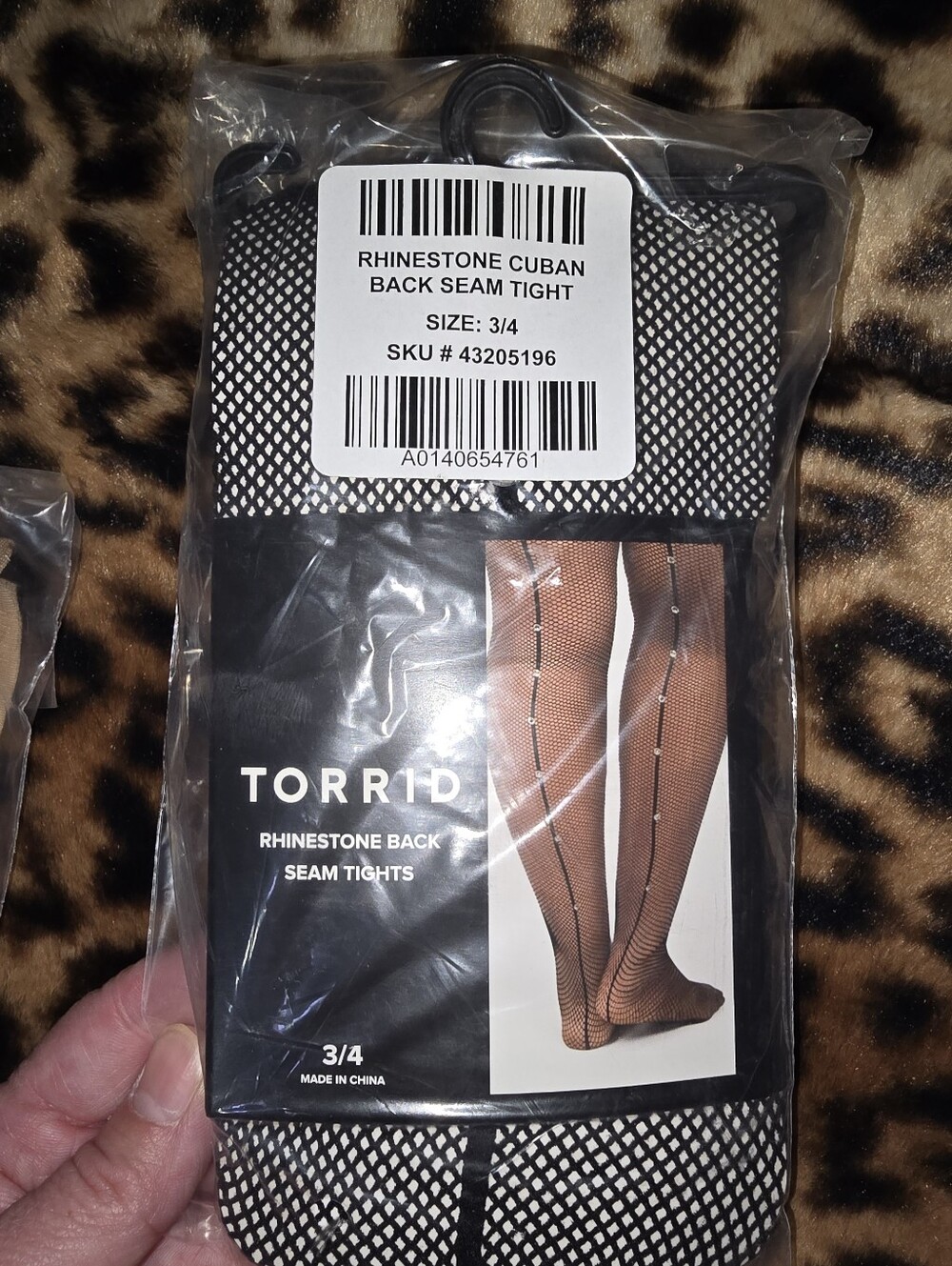 Torrid Fishnets W/ Rhinestone Backseam Size 3/4